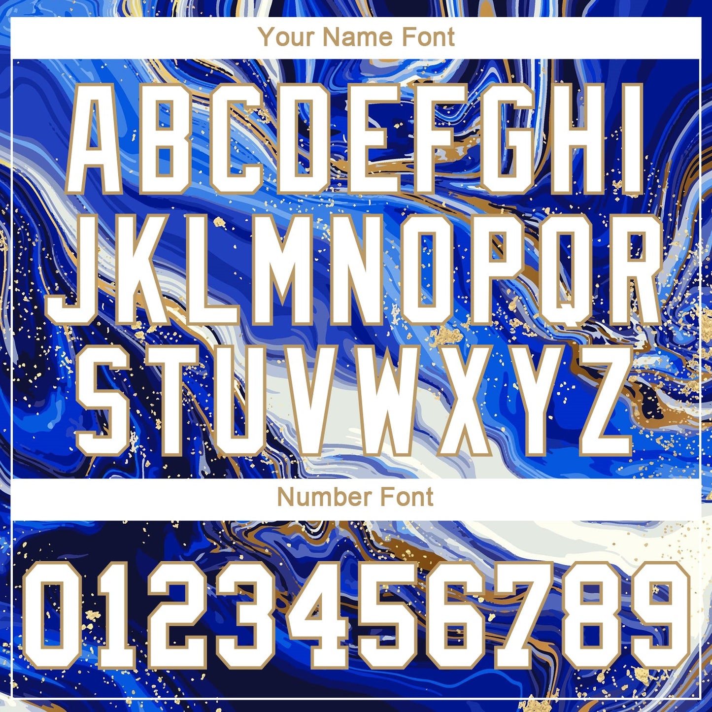 Custom Royal White-Old Gold 3D Pattern Design Marble Authentic Baseball Jersey - Sky-Custom