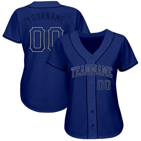 Custom Royal Navy-Gray Authentic Drift Fashion Baseball Jersey - Sky-Custom