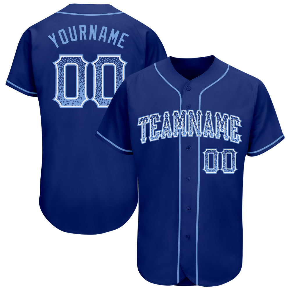 Custom Royal Light Blue-White Authentic Drift Fashion Baseball Jersey - Sky-Custom