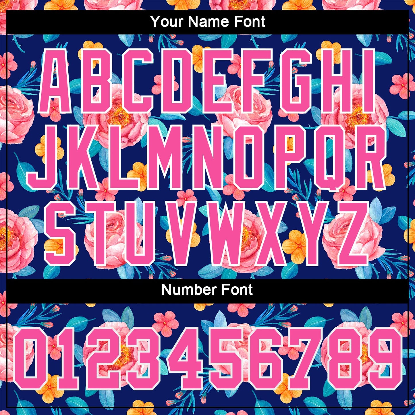 Custom Royal Pink-White 3D Pattern Design Flowers Authentic Baseball Jersey - Sky-Custom