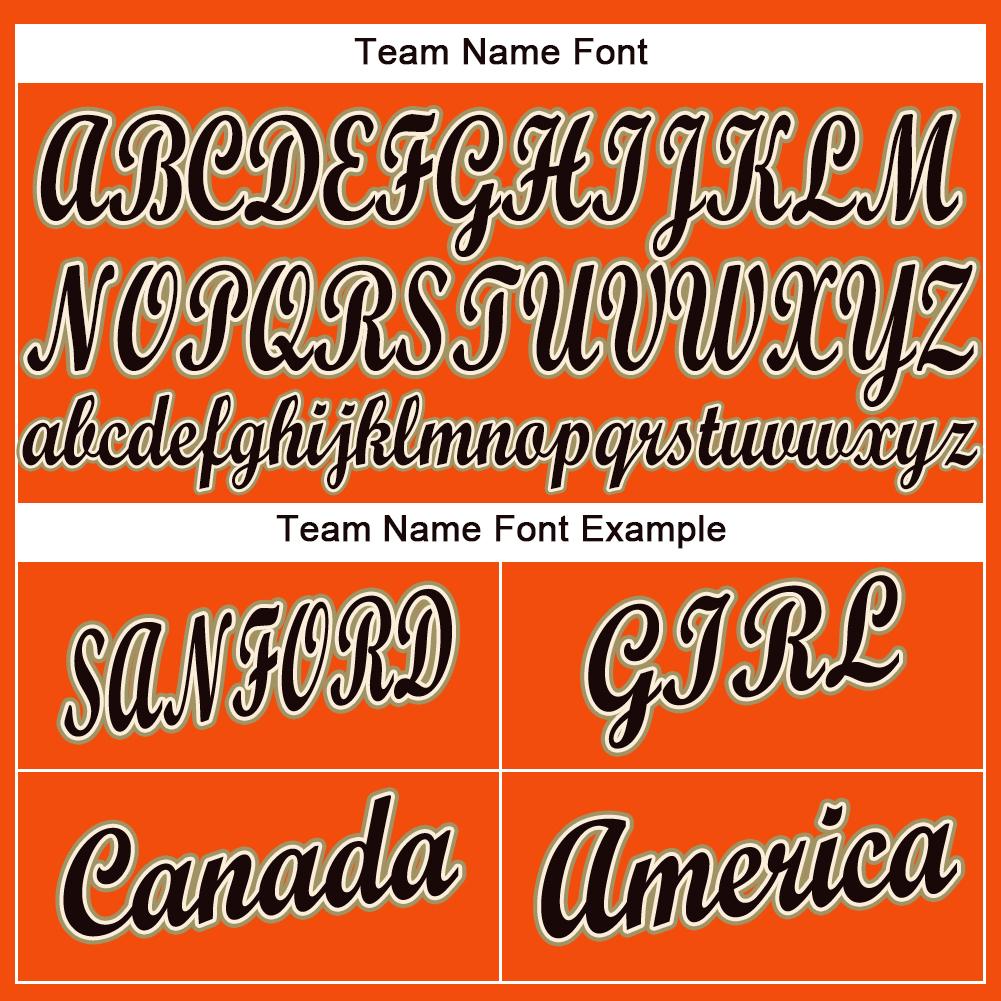 Custom Orange Black Cream-Old Gold Baseball Jersey - Sky-Custom