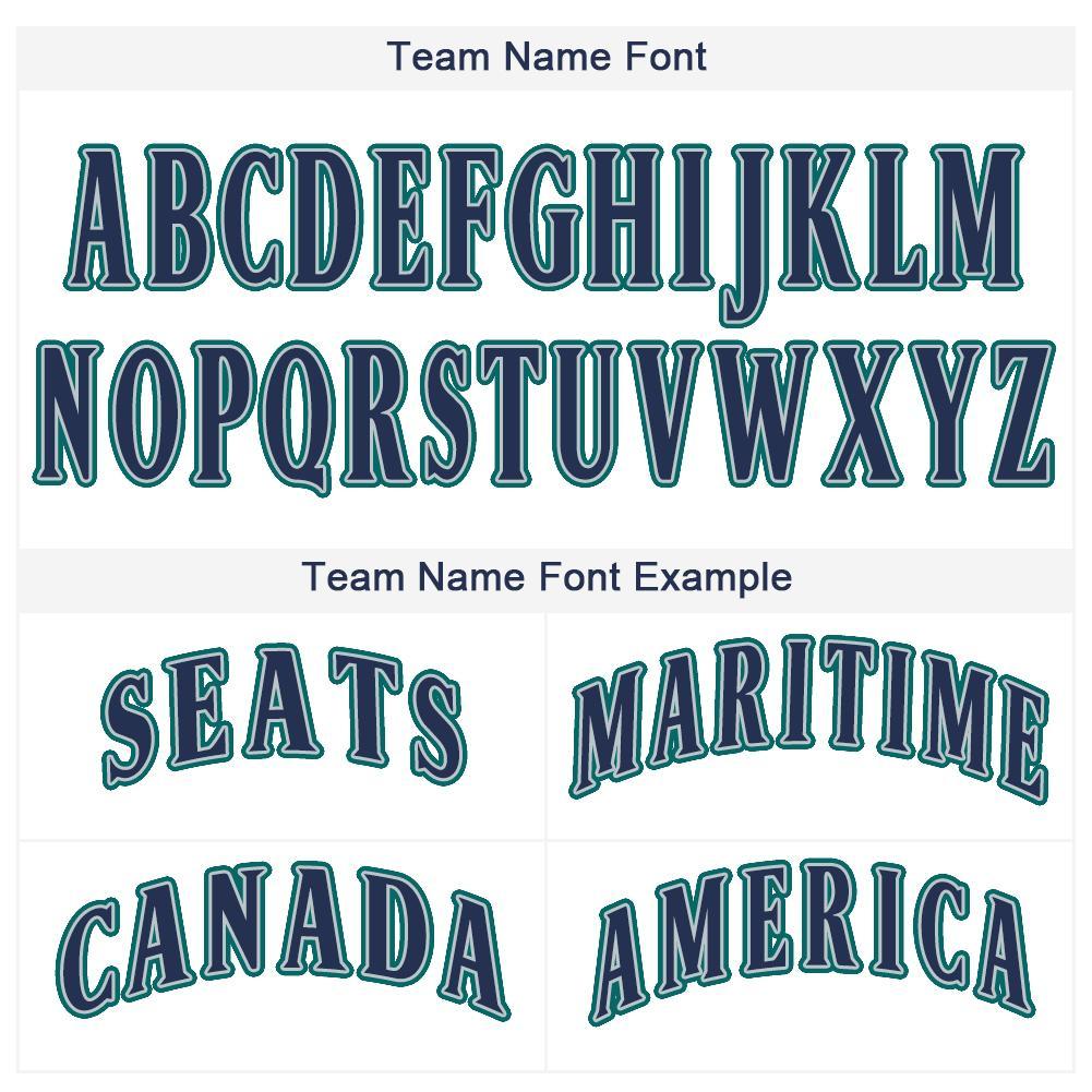 Custom White Navy-Teal Baseball Jersey - Sky-Custom