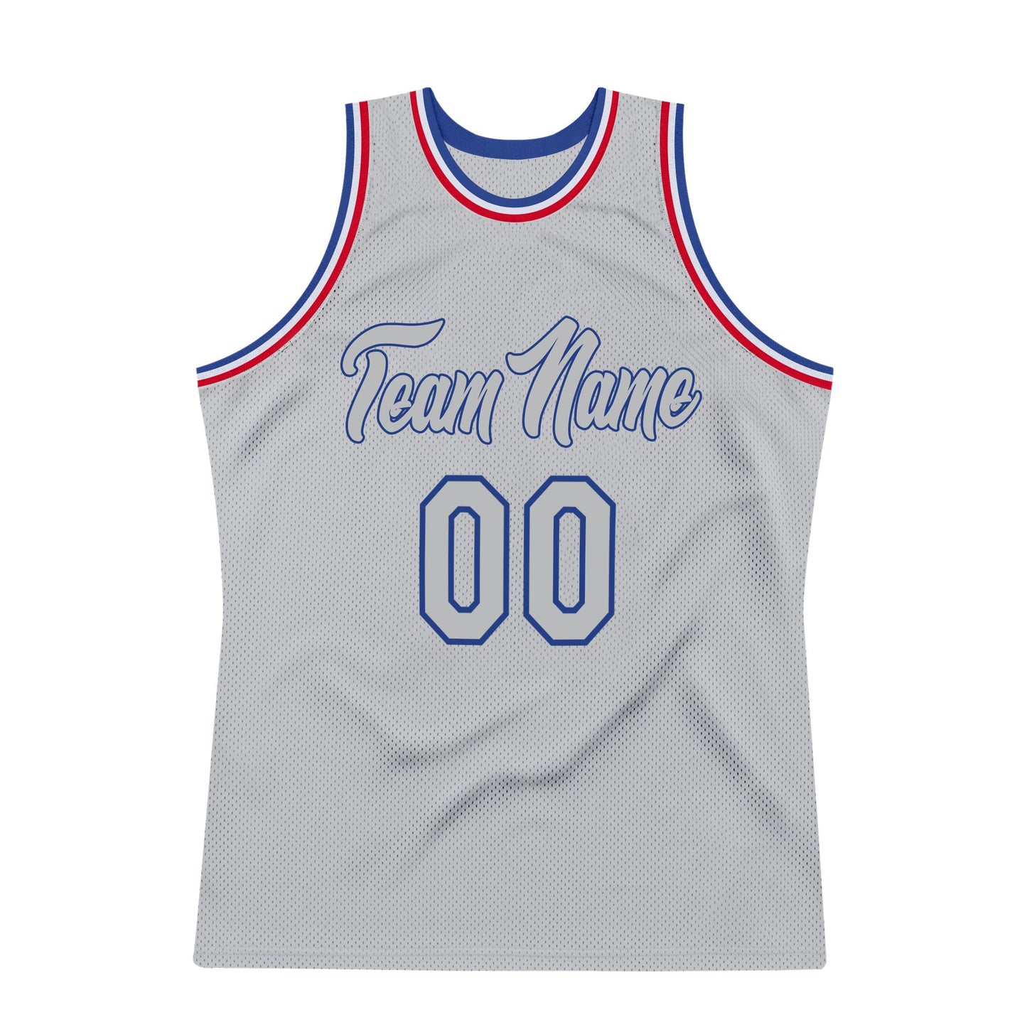 Custom Gray Gray-Royal Authentic Throwback Basketball Jersey - Sky-Custom