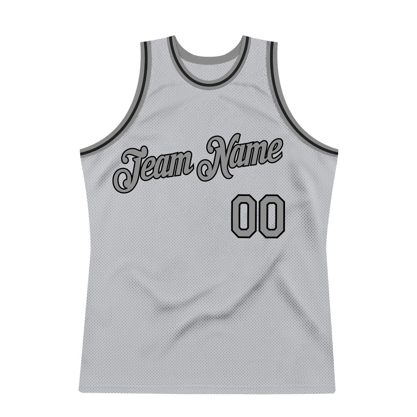 Custom Gray Steel Gray-Black Authentic Throwback Basketball Jersey - Sky-Custom