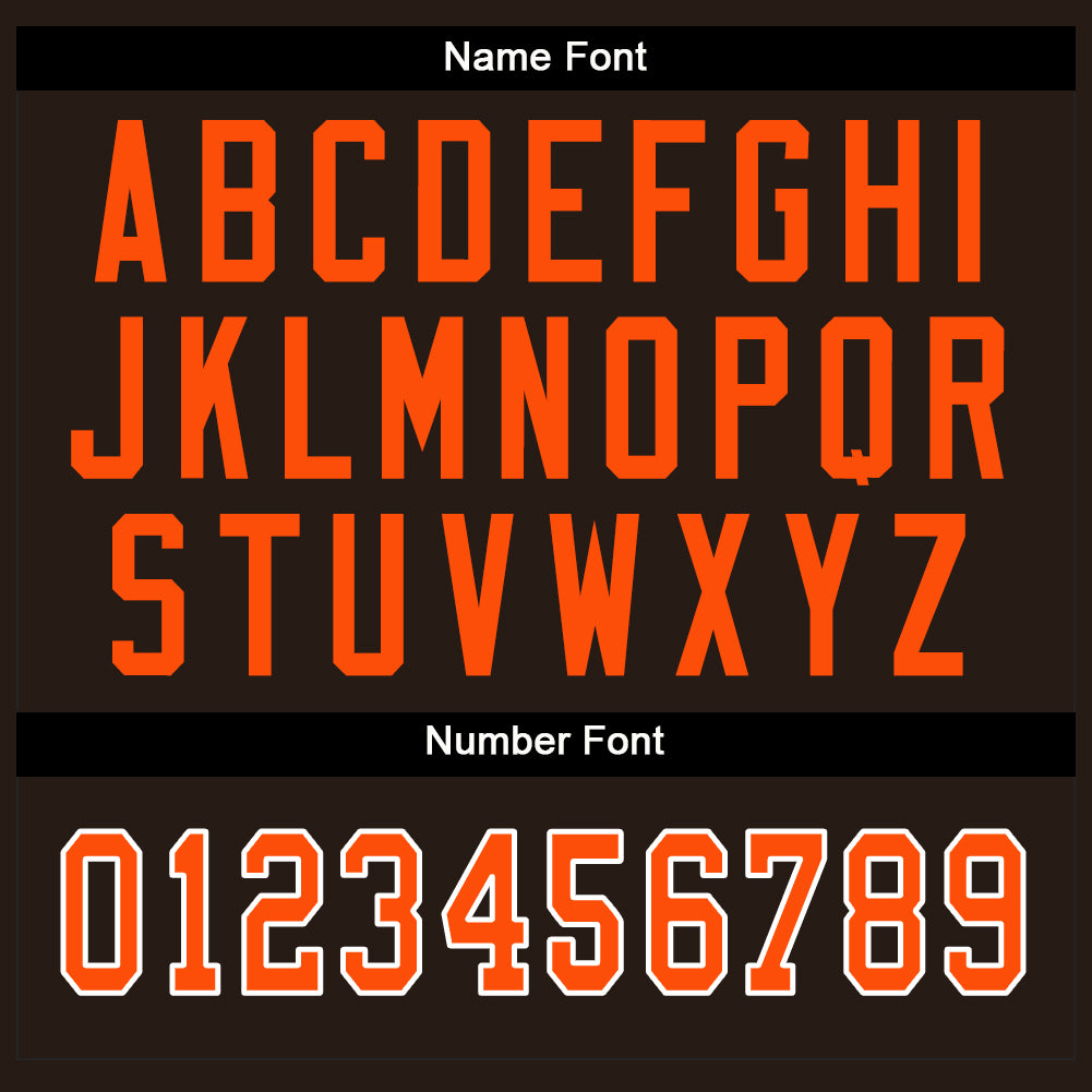 Custom Brown Orange-White Mesh Split Fashion Football Jersey - Sky-Custom