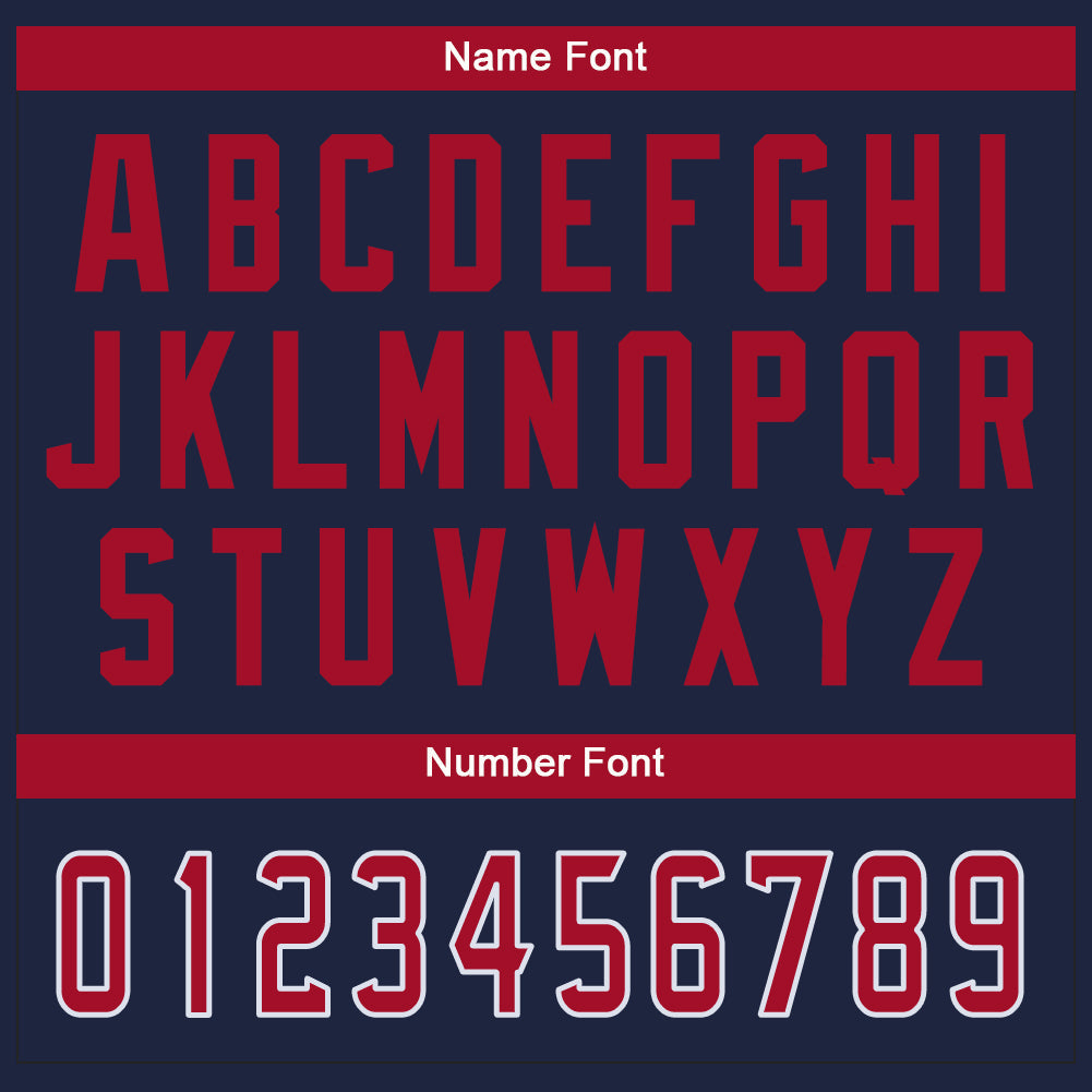 Custom Navy Red-White Mesh Split Fashion Football Jersey - Sky-Custom