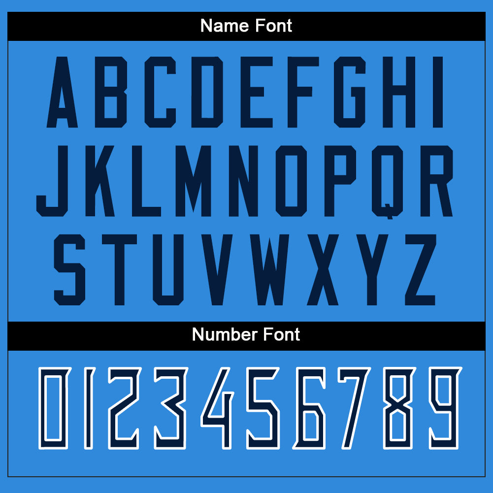 Custom Powder Blue Navy-White Mesh Split Fashion Football Jersey - Sky-Custom