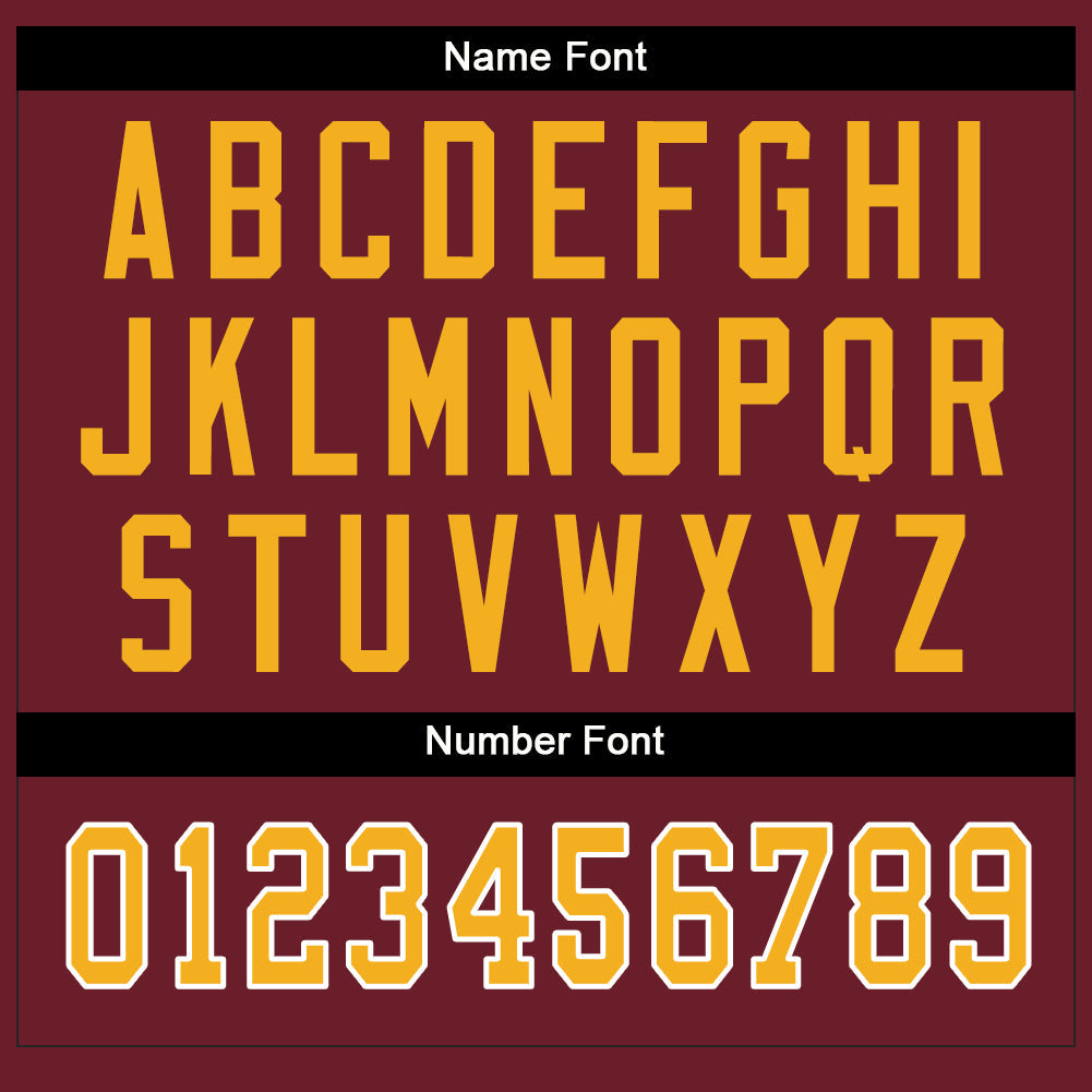 Custom Burgundy Gold-White Mesh Split Fashion Football Jersey - Sky-Custom