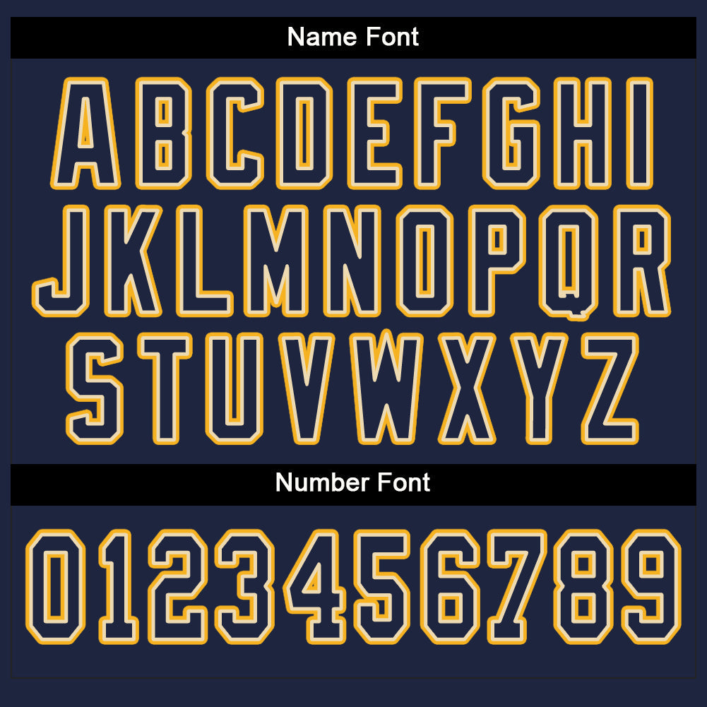 Custom Cream Navy-Gold Mesh Split Fashion Football Jersey - Sky-Custom