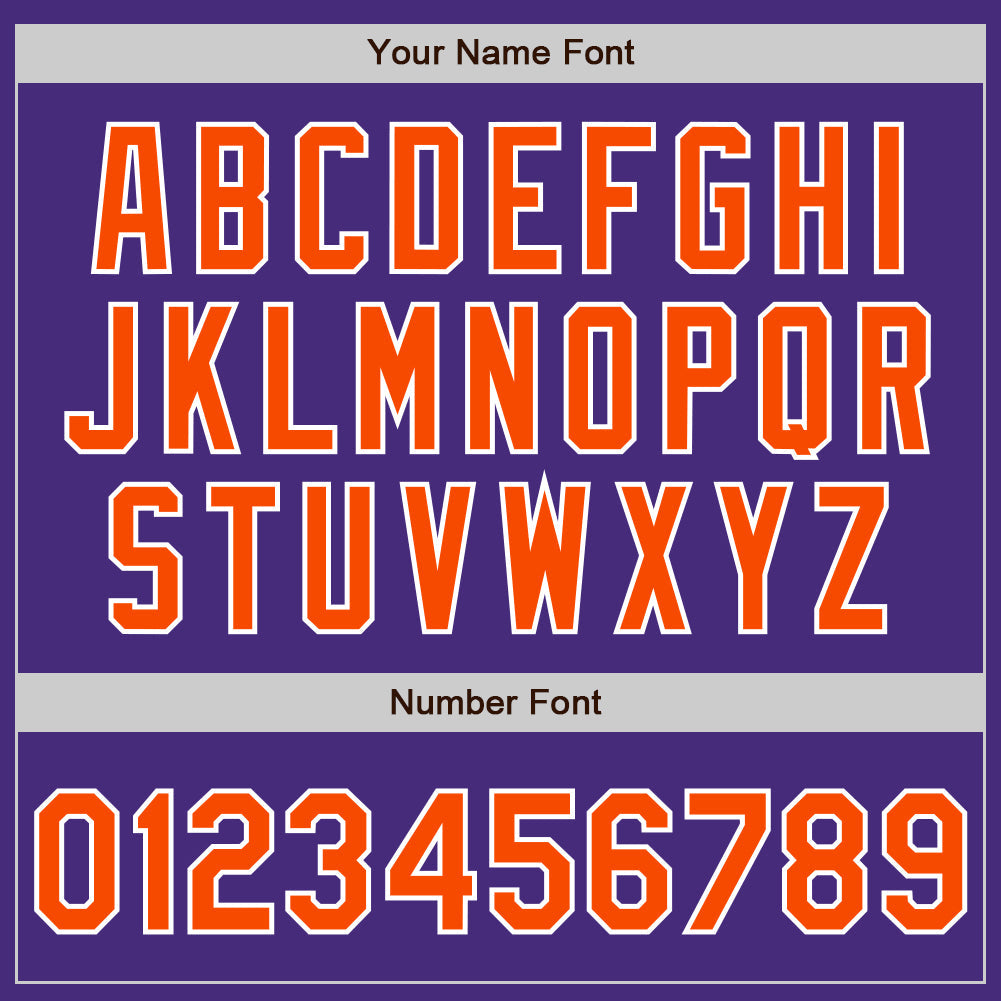 Custom Purple Orange-Gray Authentic Split Fashion Baseball Jersey - Sky-Custom