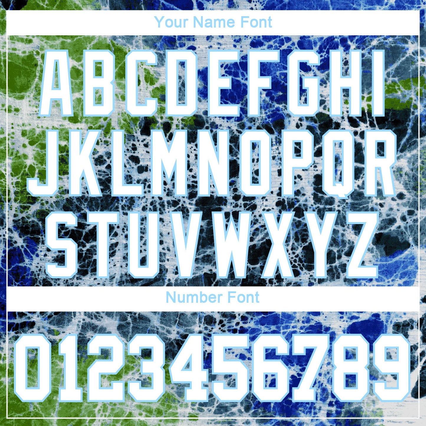 Custom Tie Dye White-Light Blue 3D Authentic Baseball Jersey - Sky-Custom