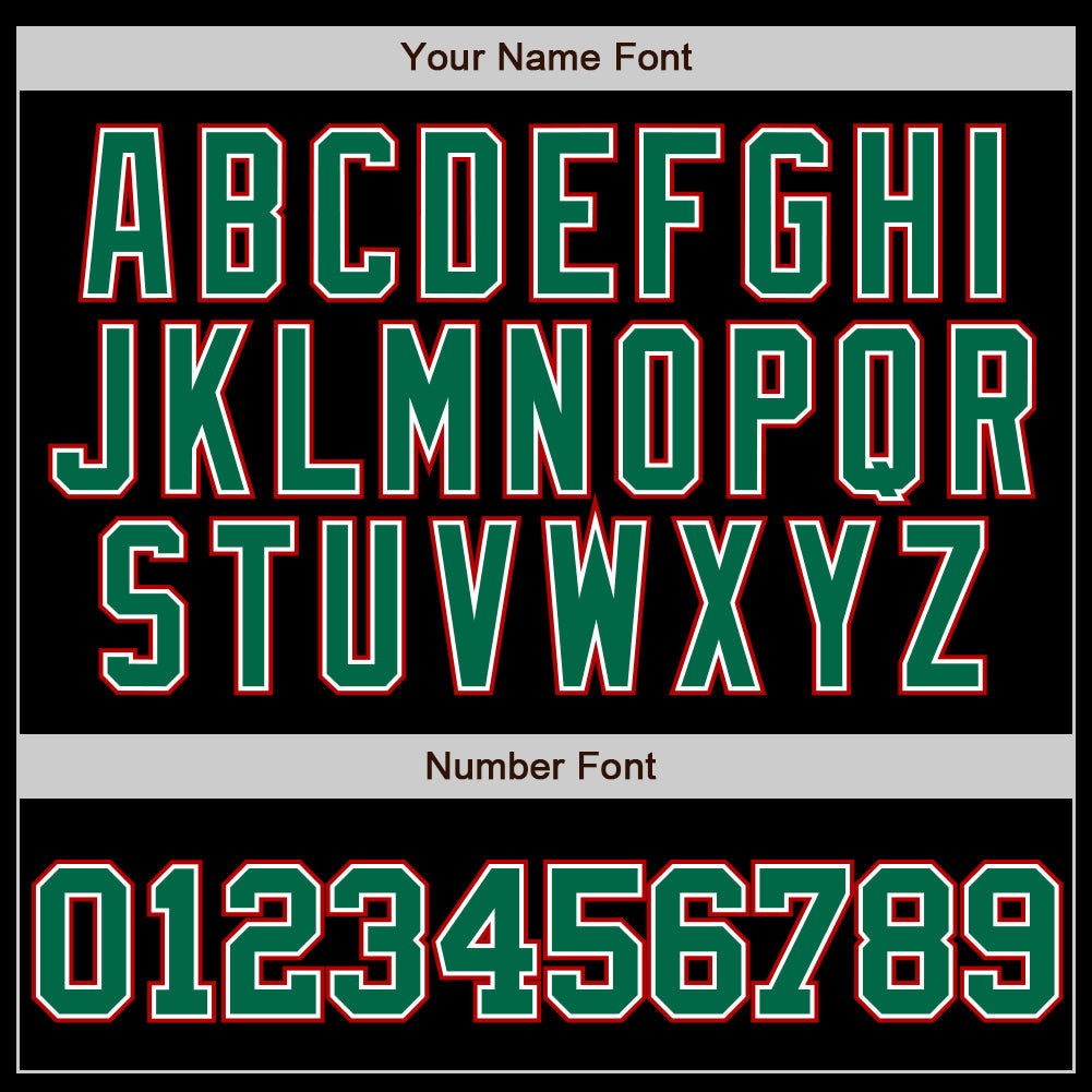 Custom Black Kelly Green-Red Authentic Two Tone Baseball Jersey - Sky-Custom