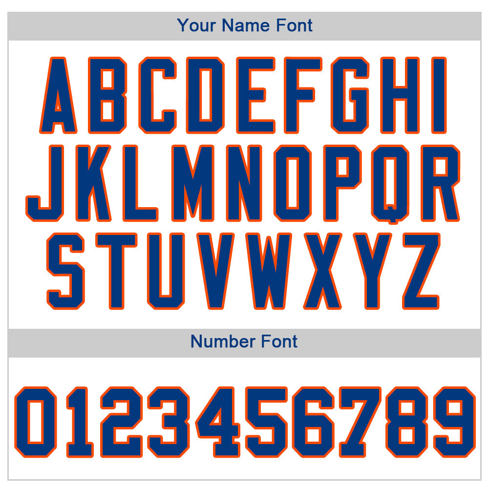Custom White Royal Pinstripe Royal-Orange Authentic Baseball Jersey - Sky-Custom