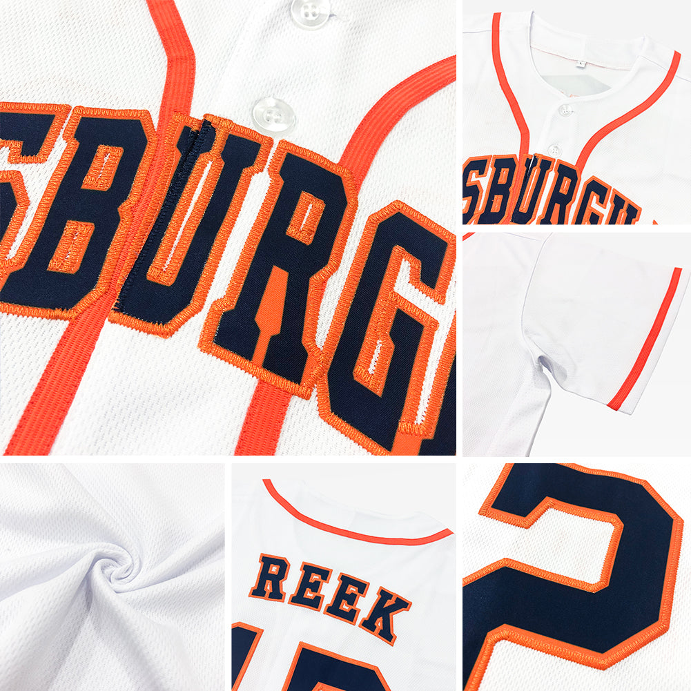 Custom White Black-Gold Authentic Baseball Jersey - Sky-Custom