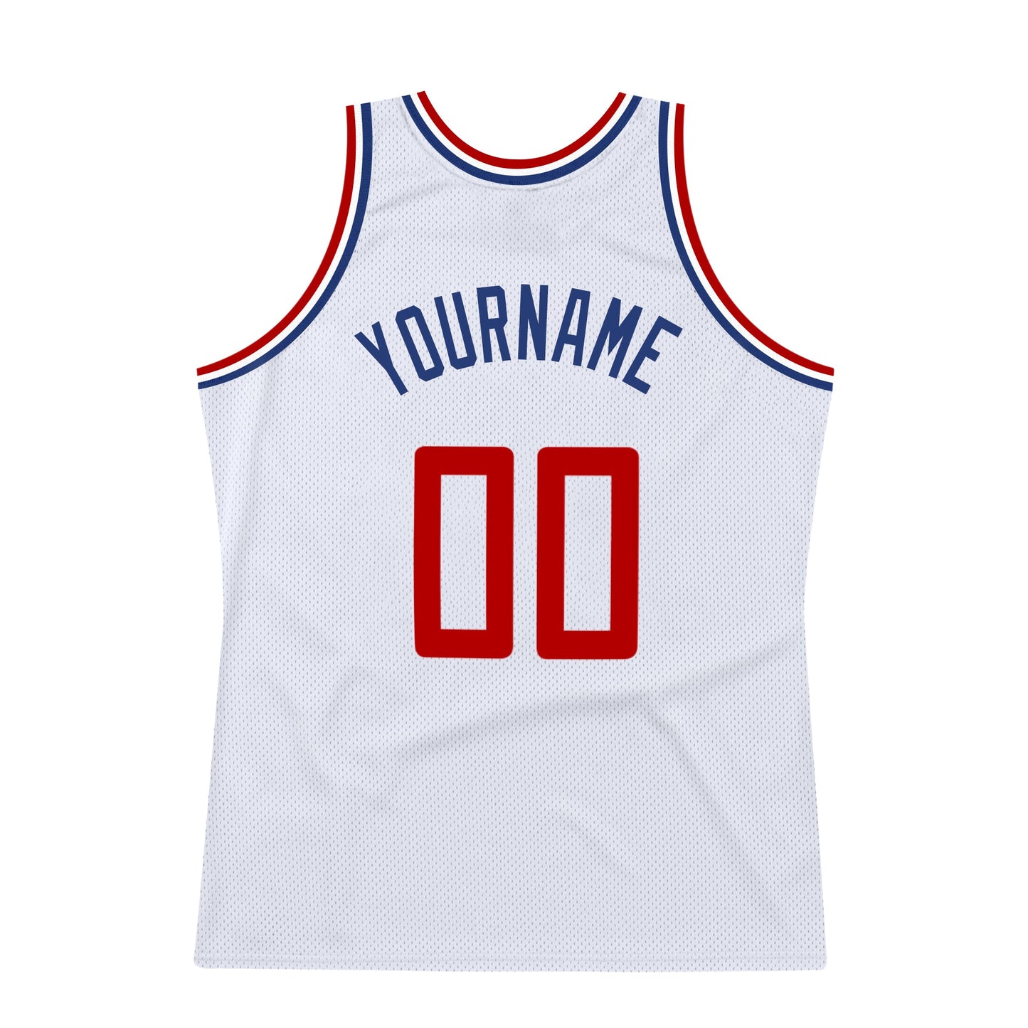 Custom White Red-Royal Authentic Throwback Basketball Jersey - Sky-Custom