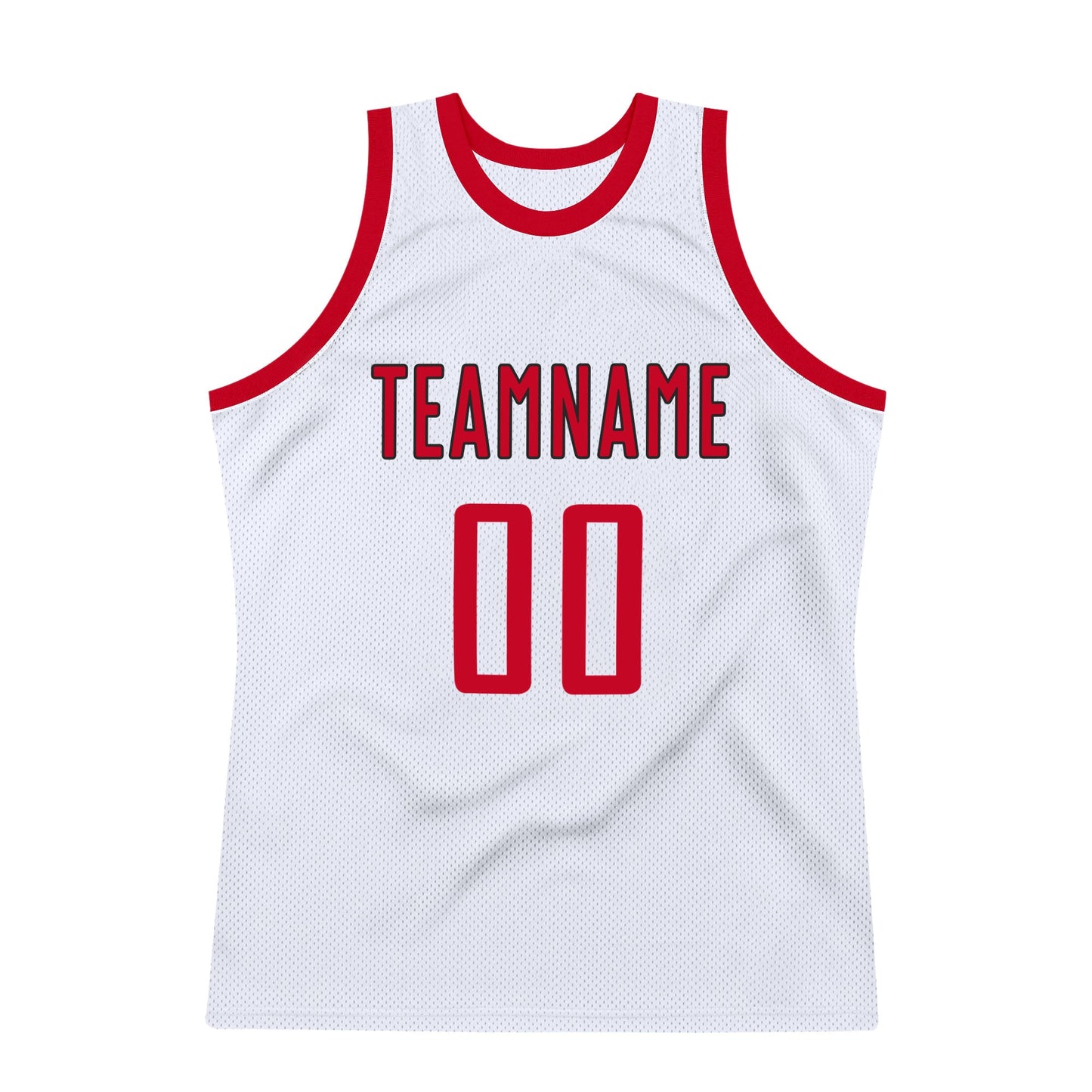 Custom White Red-Black Authentic Throwback Basketball Jersey - Sky-Custom