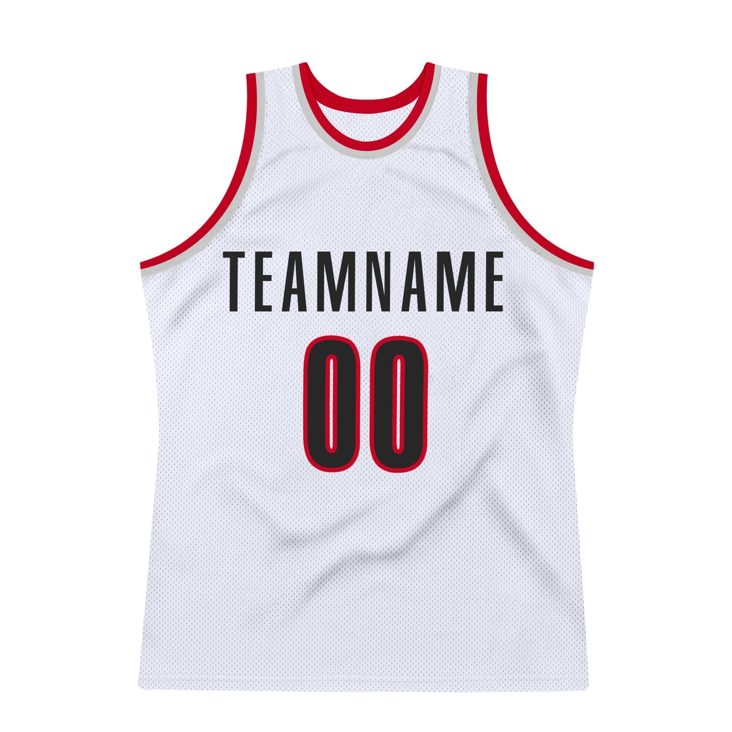 Custom White Black-Red Authentic Throwback Basketball Jersey - Sky-Custom