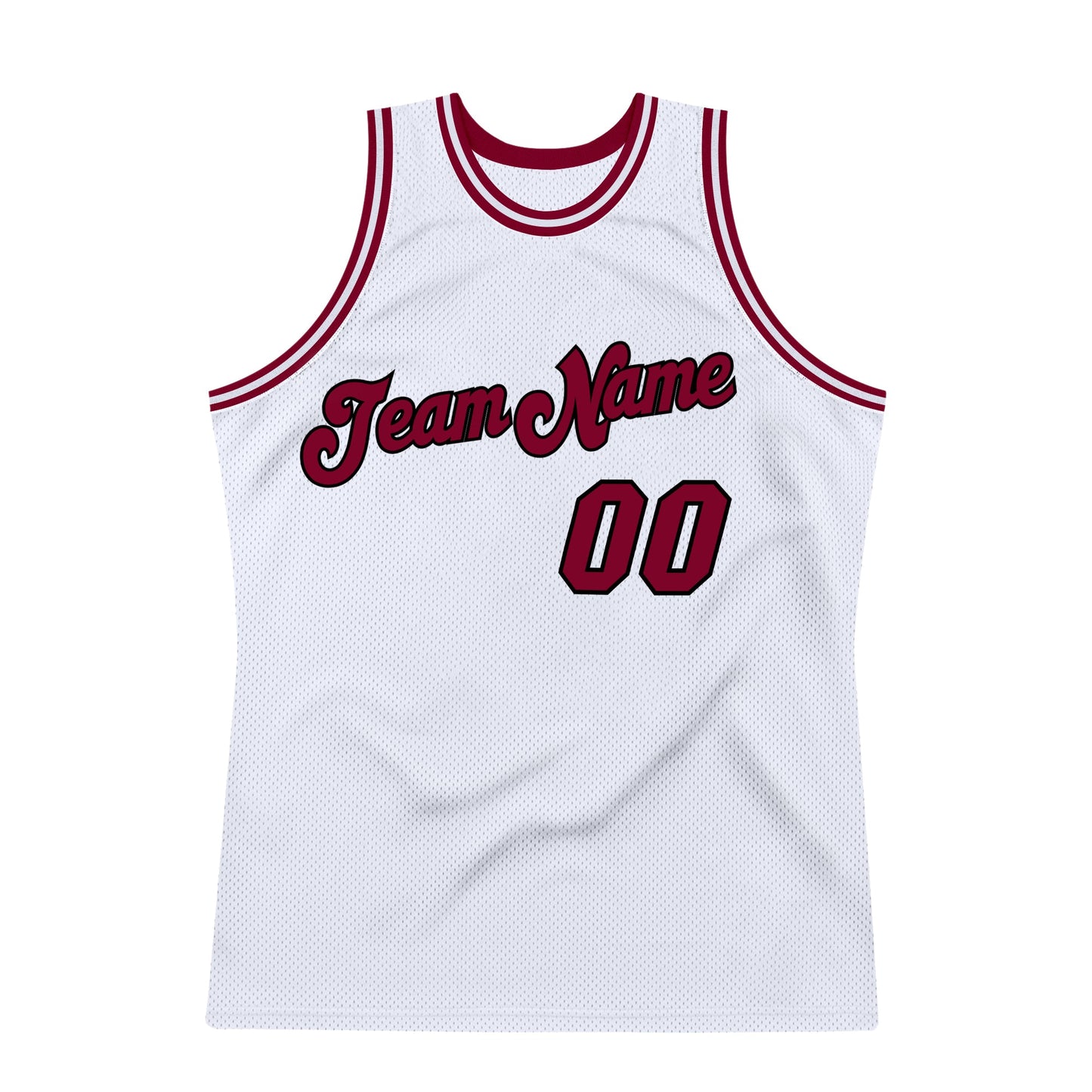 Custom White Maroon-Black Authentic Throwback Basketball Jersey - Sky-Custom