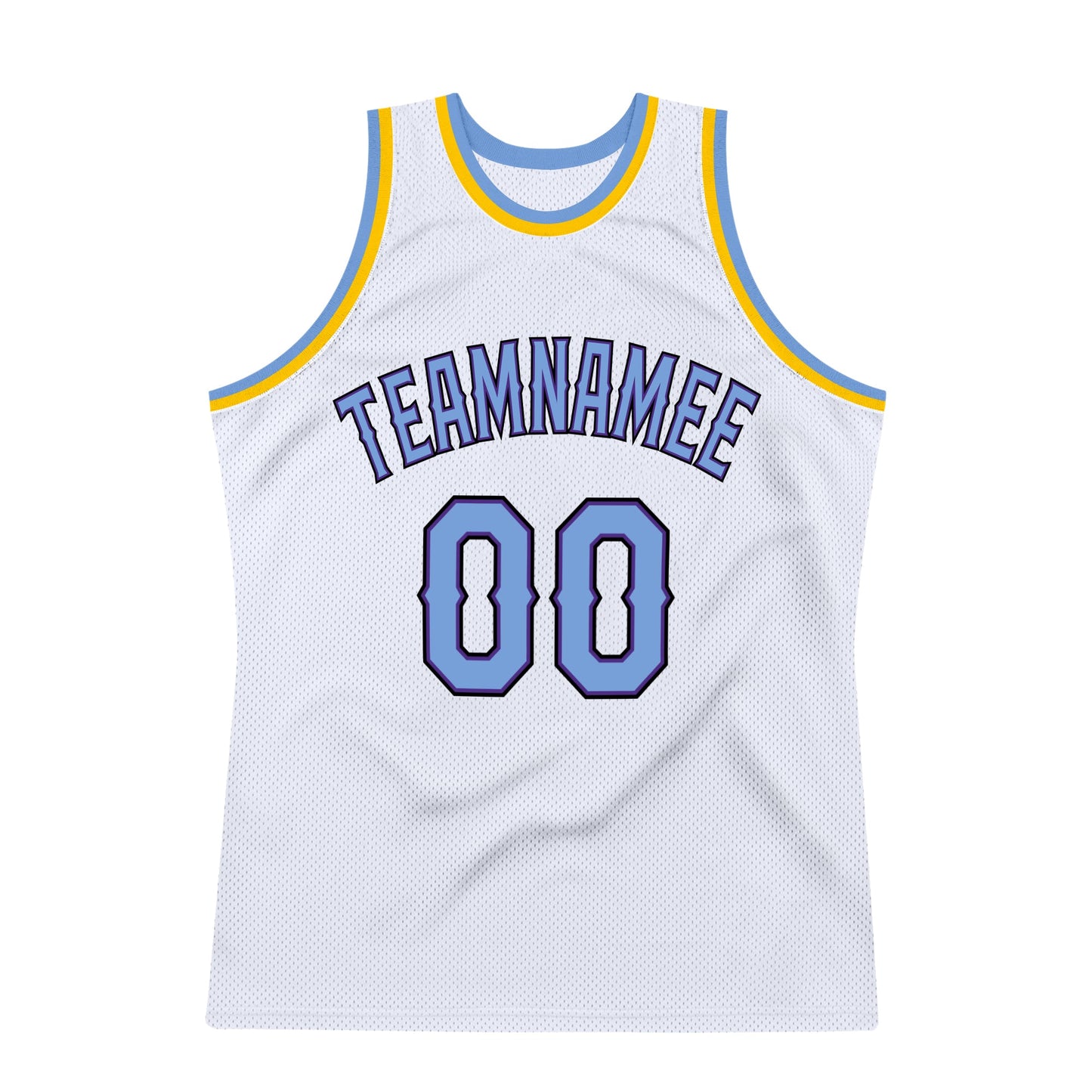 Custom White Light Blue-Purple Authentic Throwback Basketball Jersey - Sky-Custom