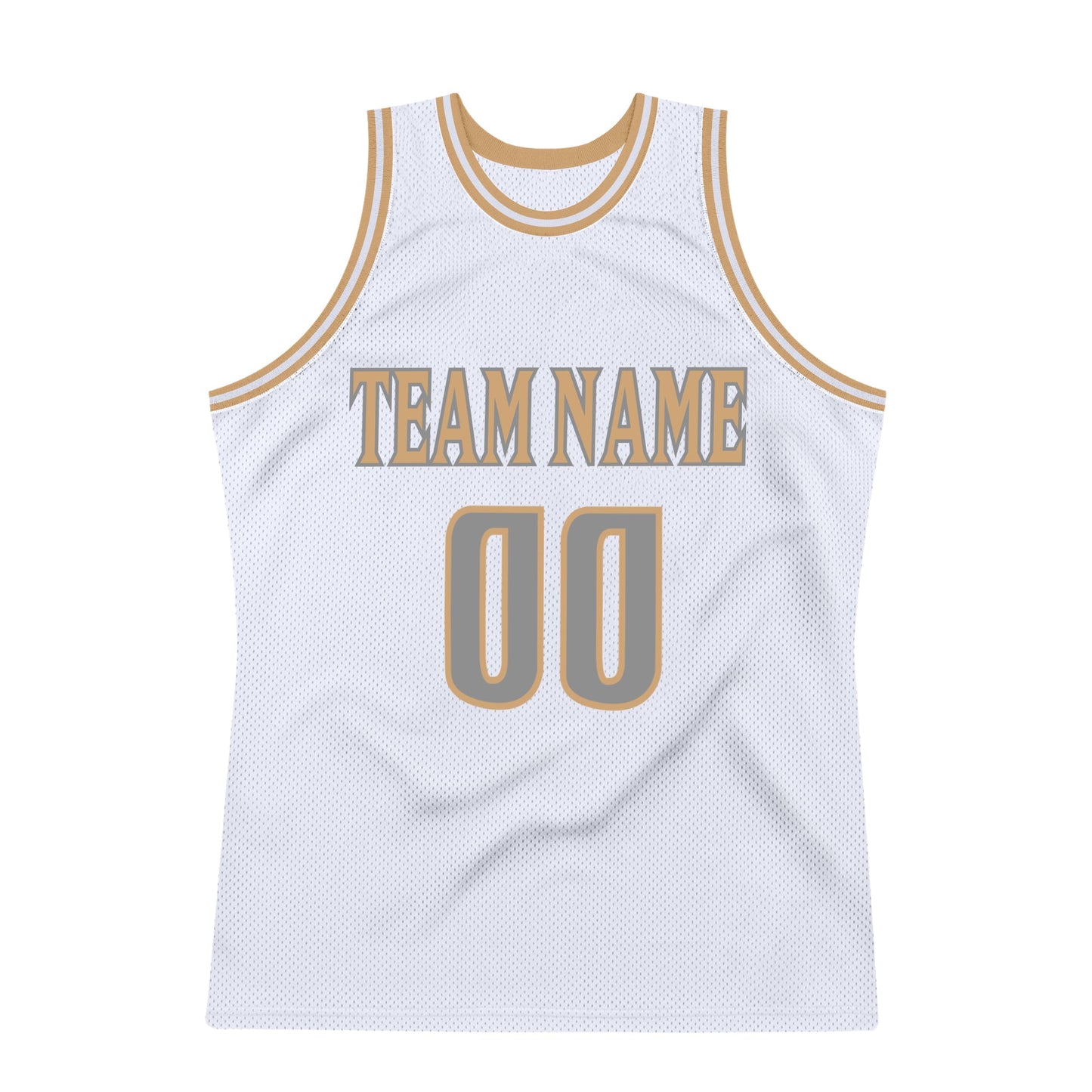 Custom White Steel Gray-Old Gold Authentic Throwback Basketball Jersey - Sky-Custom