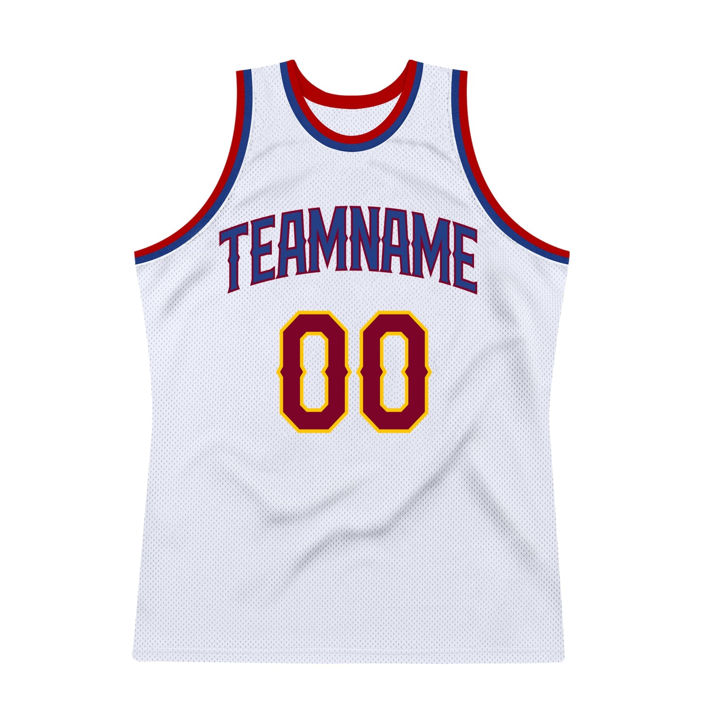 Custom White Maroon-Royal Authentic Throwback Basketball Jersey - Sky-Custom