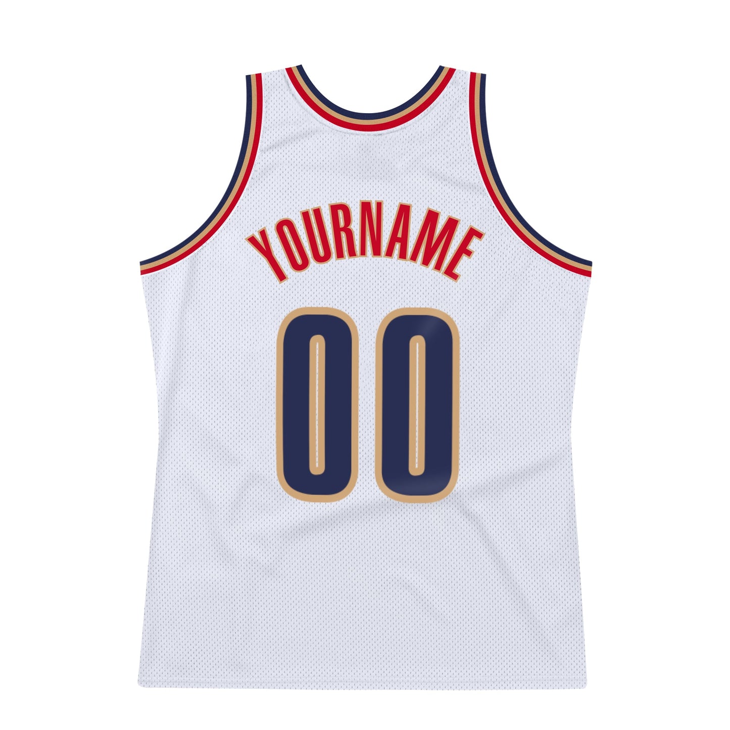 Custom White Navy-Old Gold Authentic Throwback Basketball Jersey - Sky-Custom