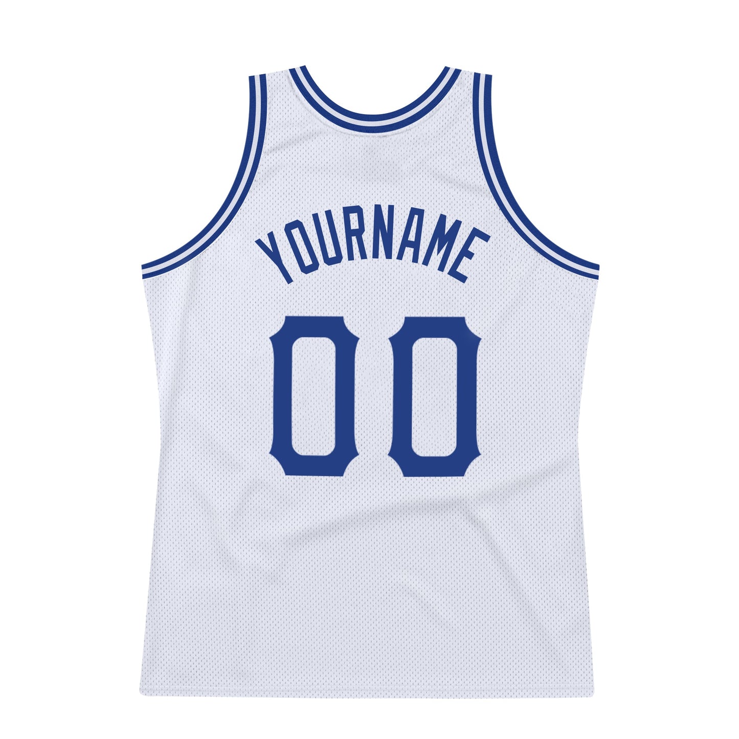 Custom White Royal-Red Authentic Throwback Basketball Jersey - Sky-Custom