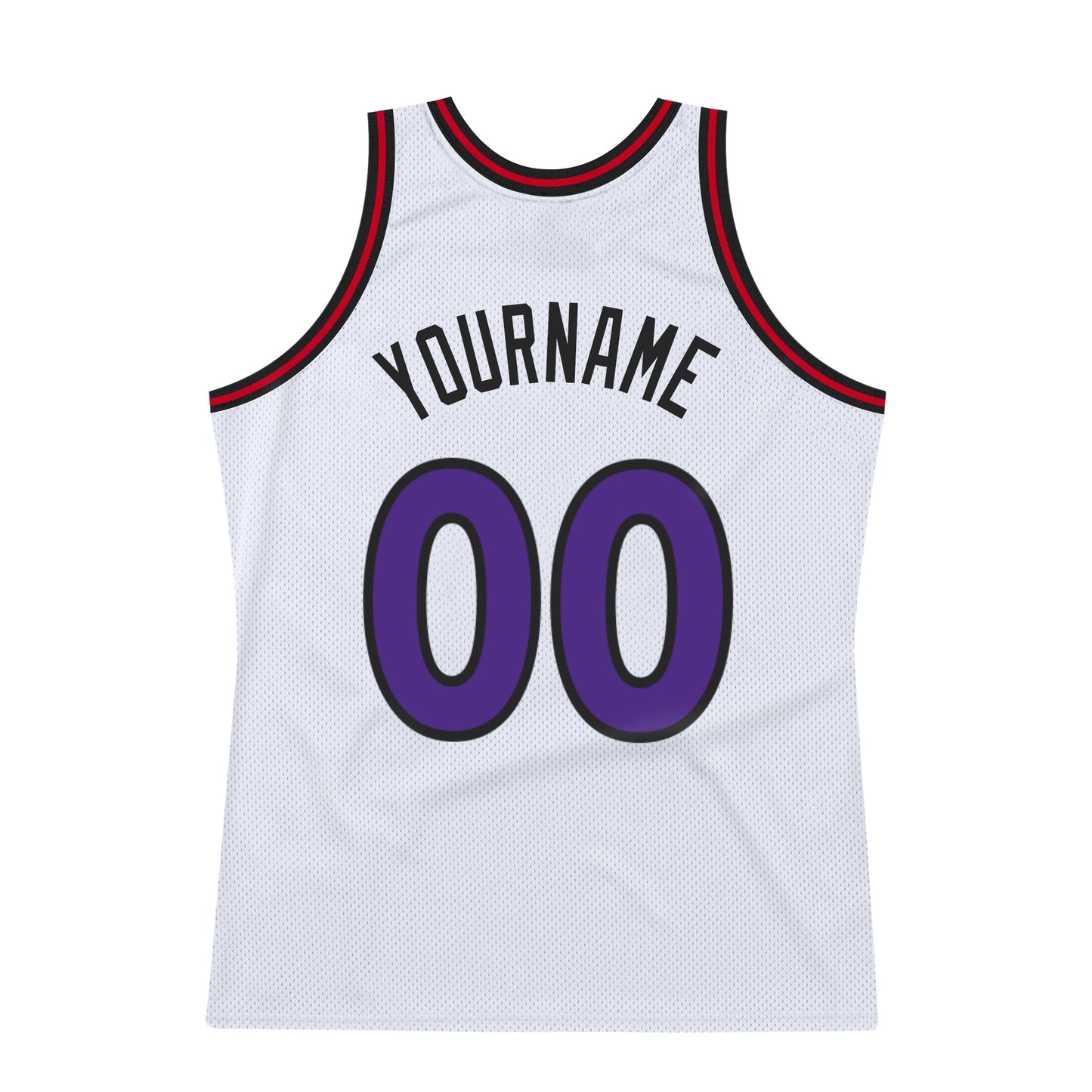Custom White Purple-Red Authentic Throwback Basketball Jersey - Sky-Custom