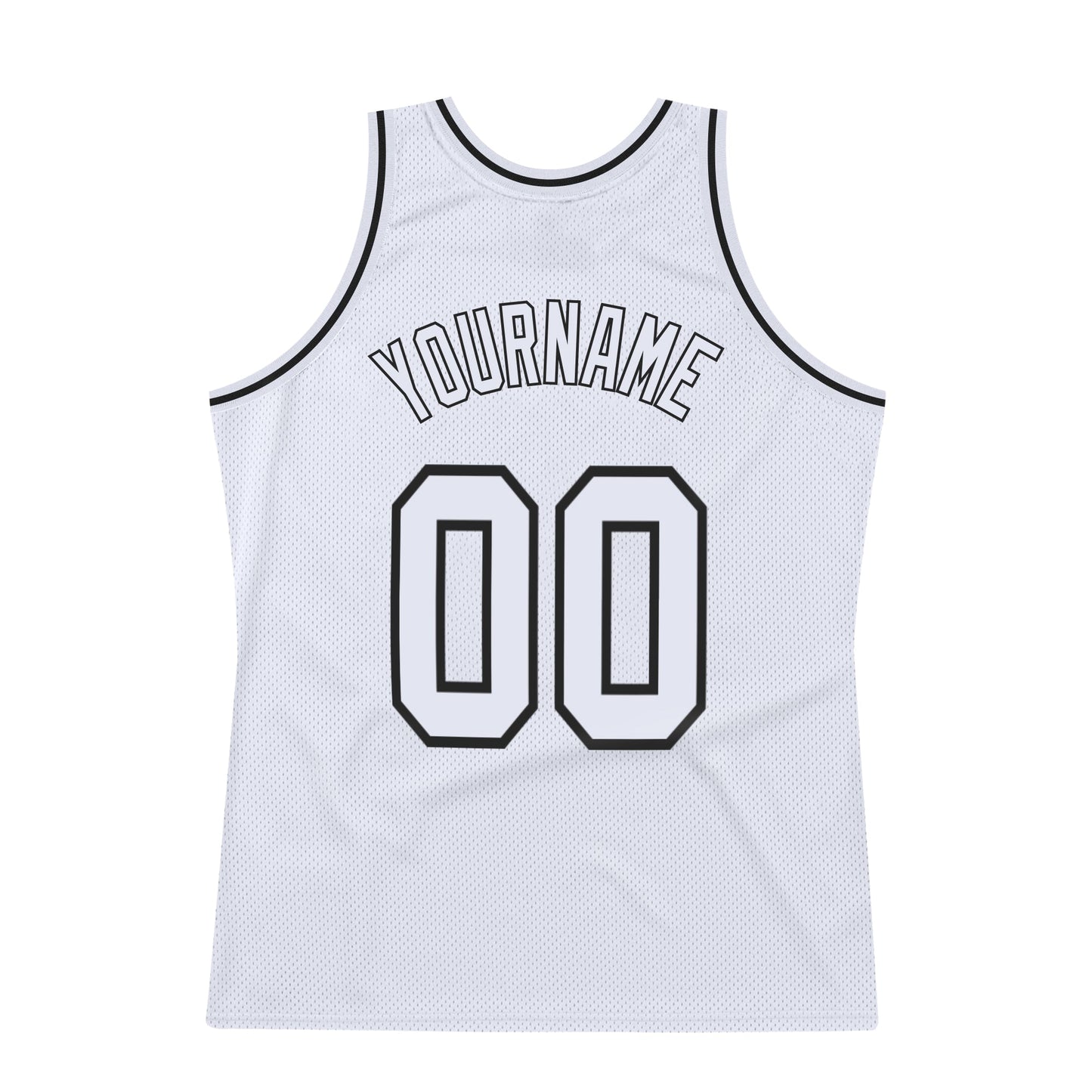 Custom White White-Black Authentic Throwback Basketball Jersey - Sky-Custom