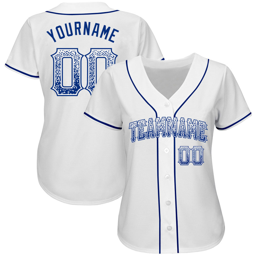Custom White Royal Authentic Drift Fashion Baseball Jersey - Sky-Custom