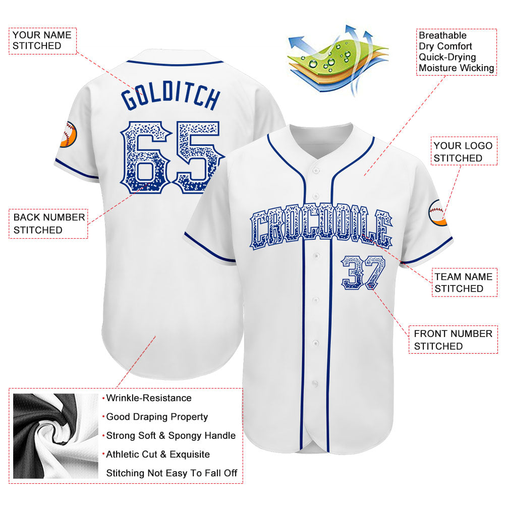 Custom White Royal Authentic Drift Fashion Baseball Jersey - Sky-Custom