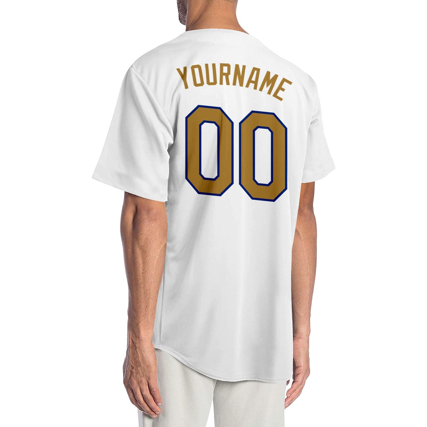 Custom White Old Gold-Red Authentic Baseball Jersey - Sky-Custom