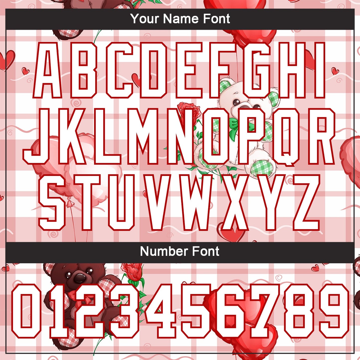 Custom White White-Red 3D Pattern Design Teddy Bears Authentic Baseball Jersey - Sky-Custom