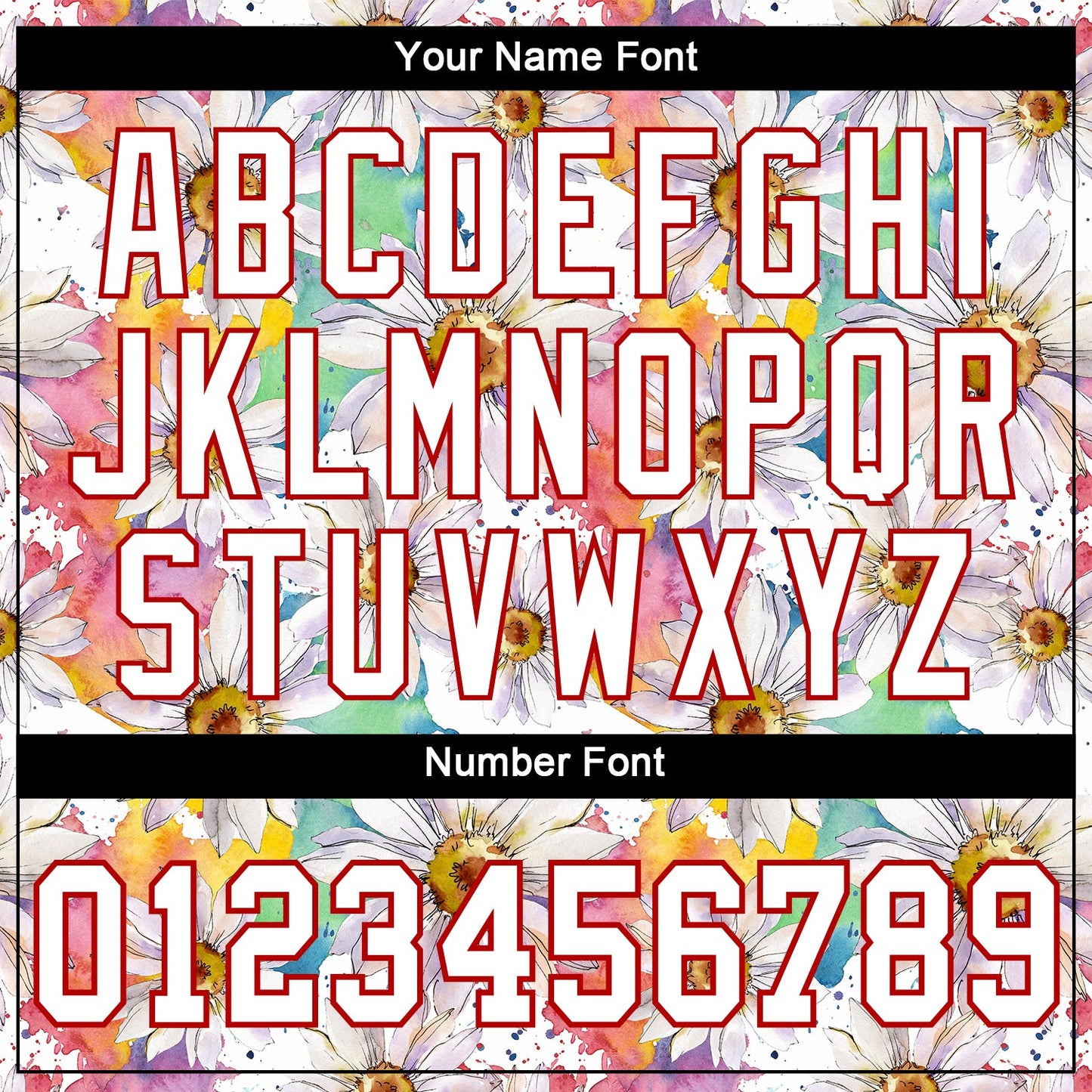 Custom White White-Red 3D Pattern Design Daisy Authentic Baseball Jersey - Sky-Custom