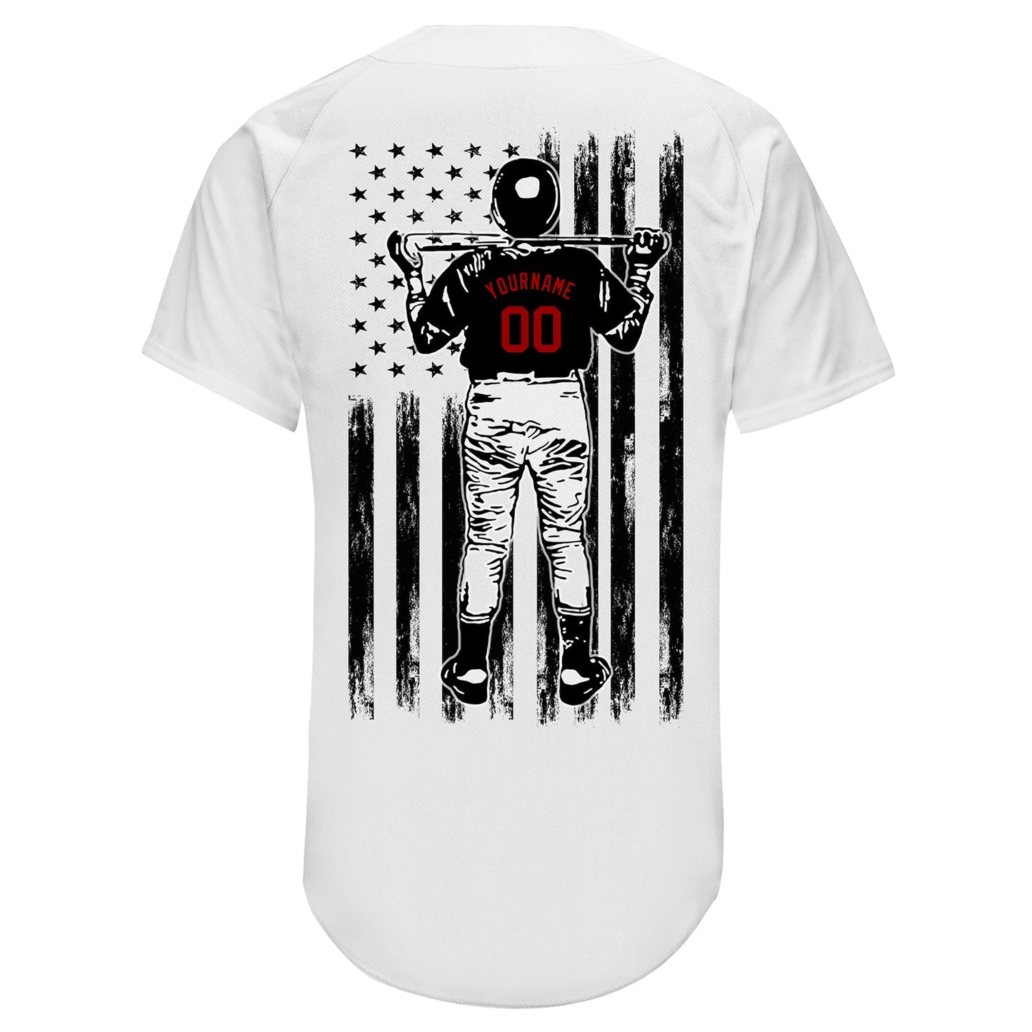 Custom White Royal-Red Authentic Baseball Jersey - Sky-Custom