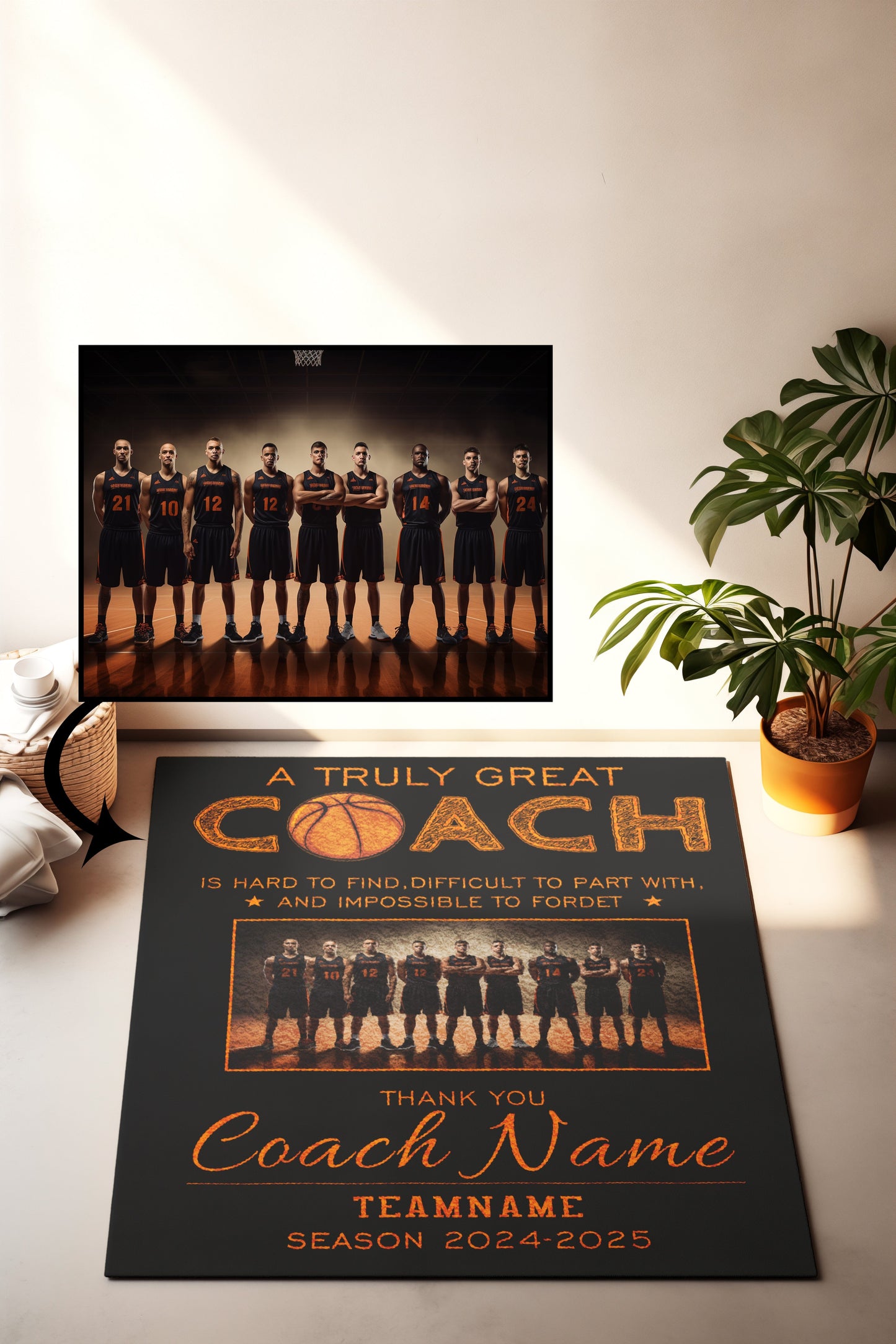 Personalized A Truly Great Coach Basketball carpet - Sky-Custom