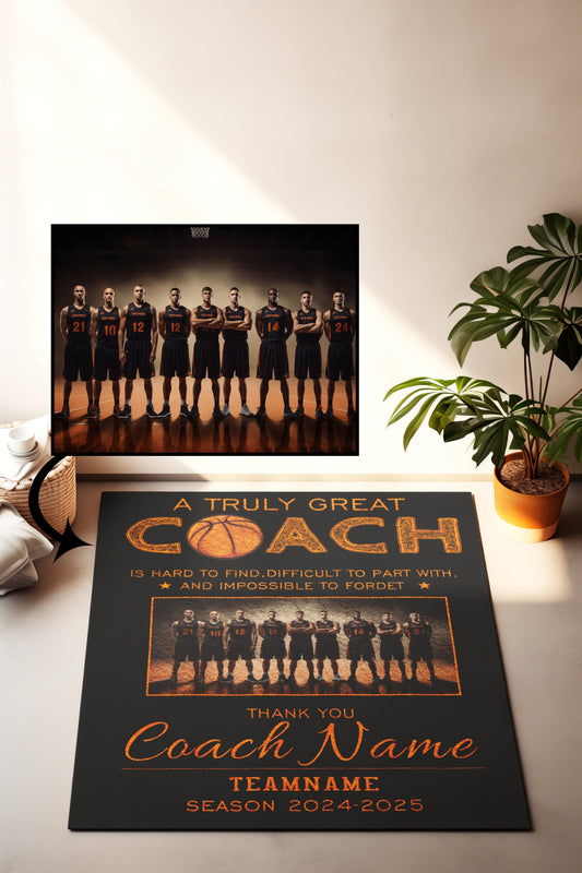 Personalized A Truly Great Coach Basketball carpet - Sky-Custom