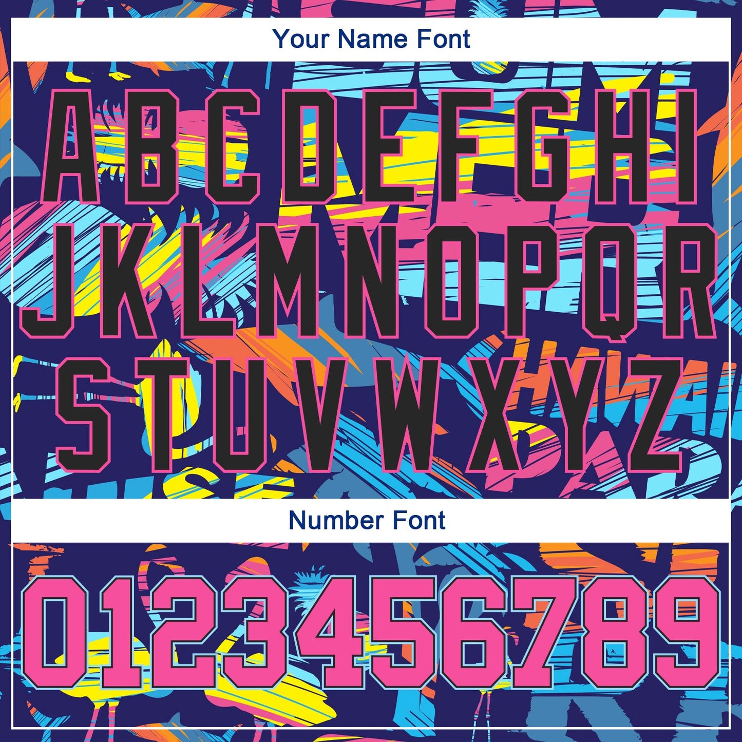 Custom 3D Pattern Design Abstract Geometric Pattern With Palm Trees Sharks Flamingo With The Words:Summer Hawaii Authentic Baseball Jersey - Sky-Custom