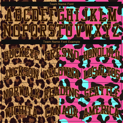 Custom 3D Pattern Design Leopard Authentic Baseball Jersey - Sky-Custom