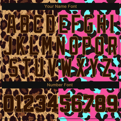 Custom 3D Pattern Design Leopard Authentic Baseball Jersey - Sky-Custom