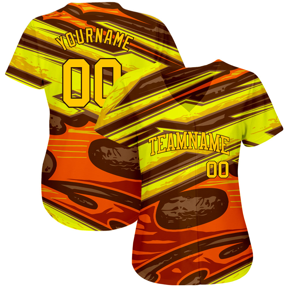 Custom 3D Pattern Design Abstract Pattern For Sport Team Authentic Baseball Jersey - Sky-Custom