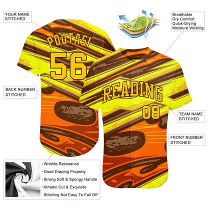 Custom 3D Pattern Design Abstract Pattern For Sport Team Authentic Baseball Jersey - Sky-Custom