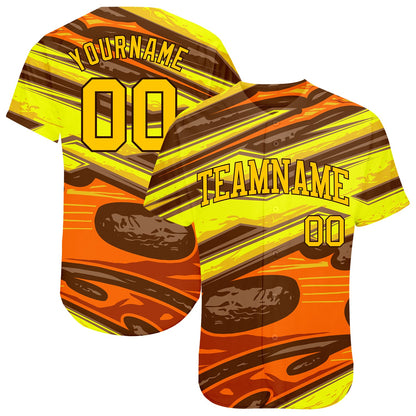Custom 3D Pattern Design Abstract Pattern For Sport Team Authentic Baseball Jersey - Sky-Custom