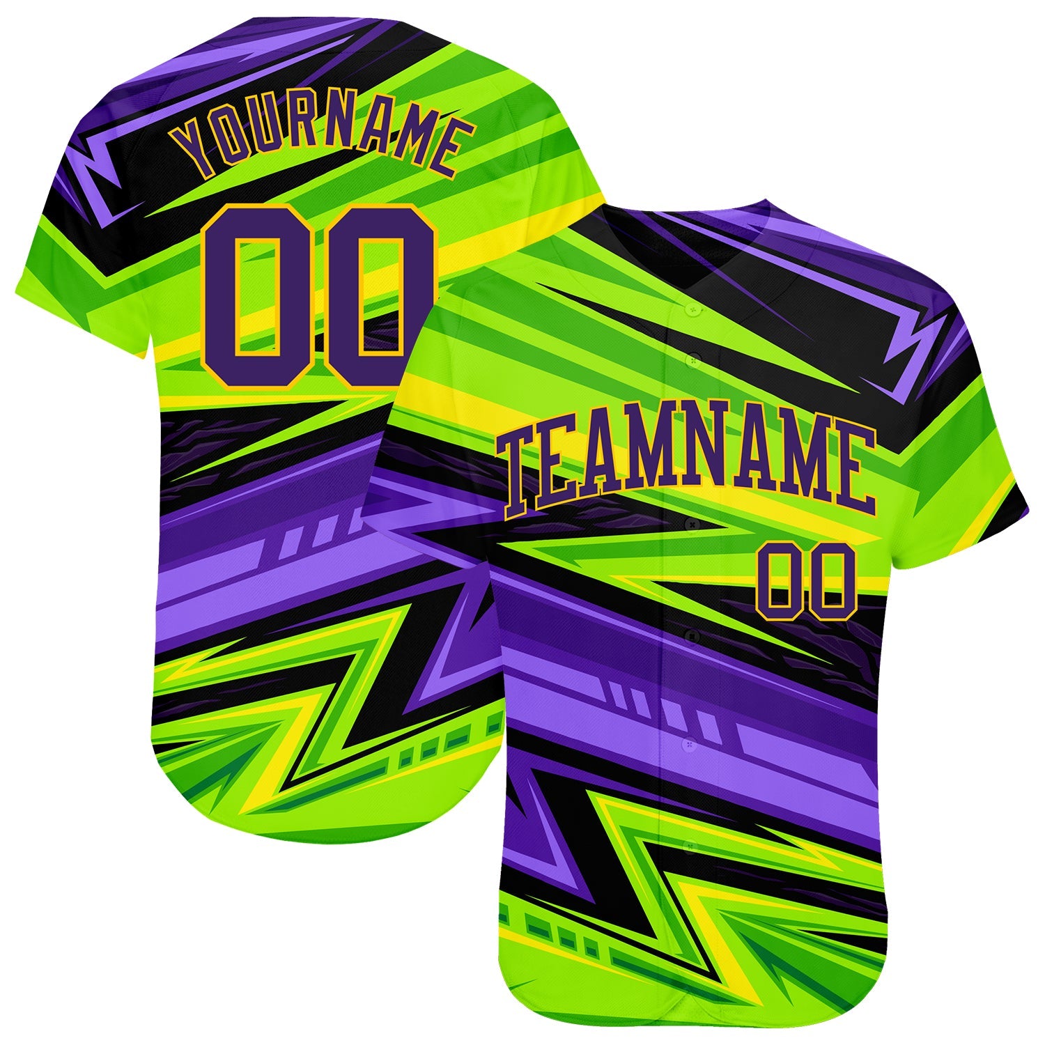 Custom 3D Pattern Design Abstract Pattern For Sport Team Authentic Baseball Jersey - Sky-Custom