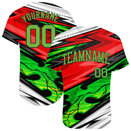 Custom 3D Pattern Design Abstract Pattern For Sport Team Authentic Baseball Jersey - Sky-Custom