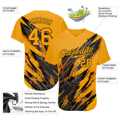 Custom 3D Pattern Design Sport Authentic Baseball Jersey - Sky-Custom