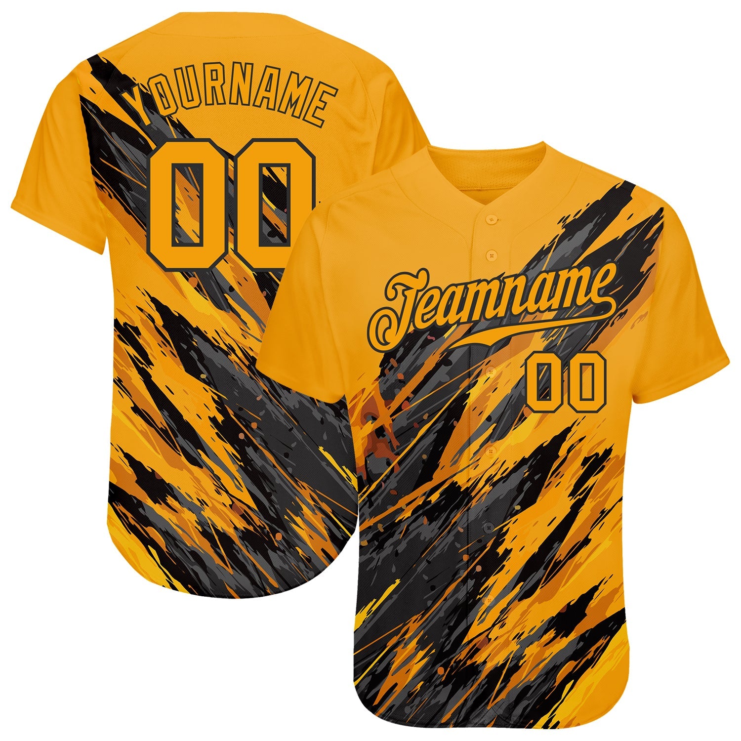 Custom 3D Pattern Design Sport Authentic Baseball Jersey - Sky-Custom