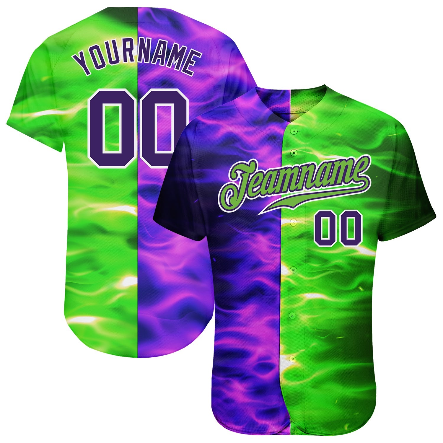 Custom 3D Pattern Design Flame Burning Red Hot Sparks BBQ Season Authentic Baseball Jersey - Sky-Custom