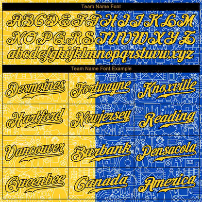 Custom 3D Pattern Design Ukrainian Flag Authentic Baseball Jersey - Sky-Custom