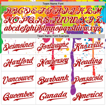 Custom 3D Pattern Design Colorful Bright Ink Splashes Authentic Baseball Jersey - Sky-Custom